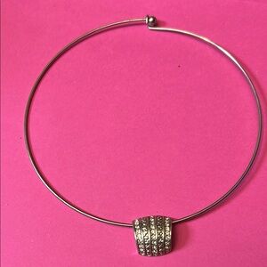 Elegant Silver Necklace with Crystal Accents